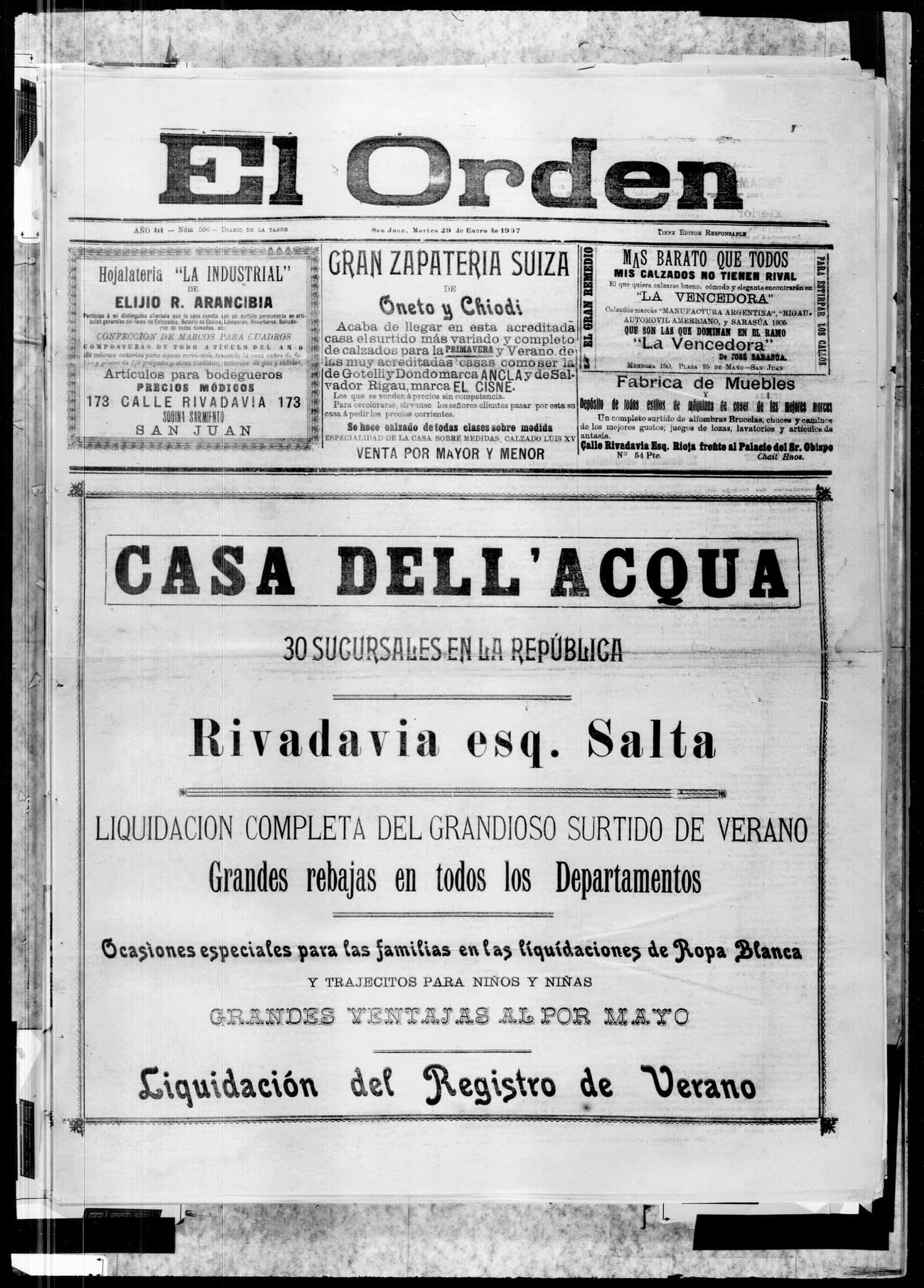 Portada · 29 de Enero de 1907