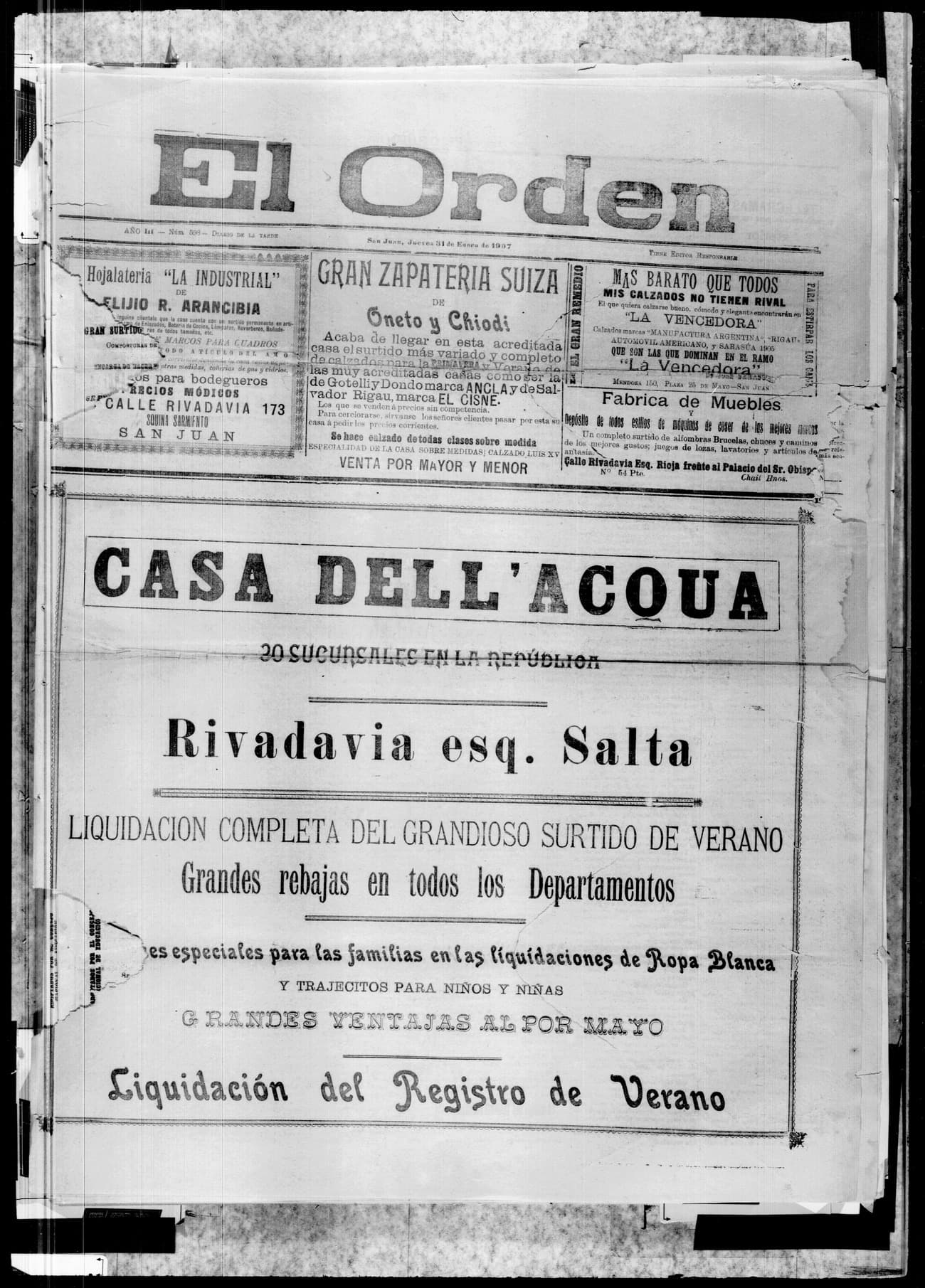 Portada · 31 de Enero de 1907