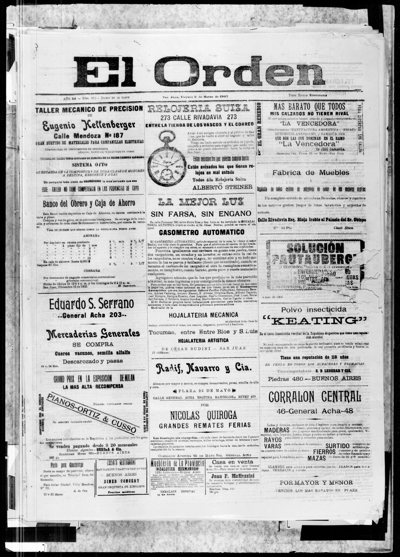 Portada · 1 de Marzo de 1907