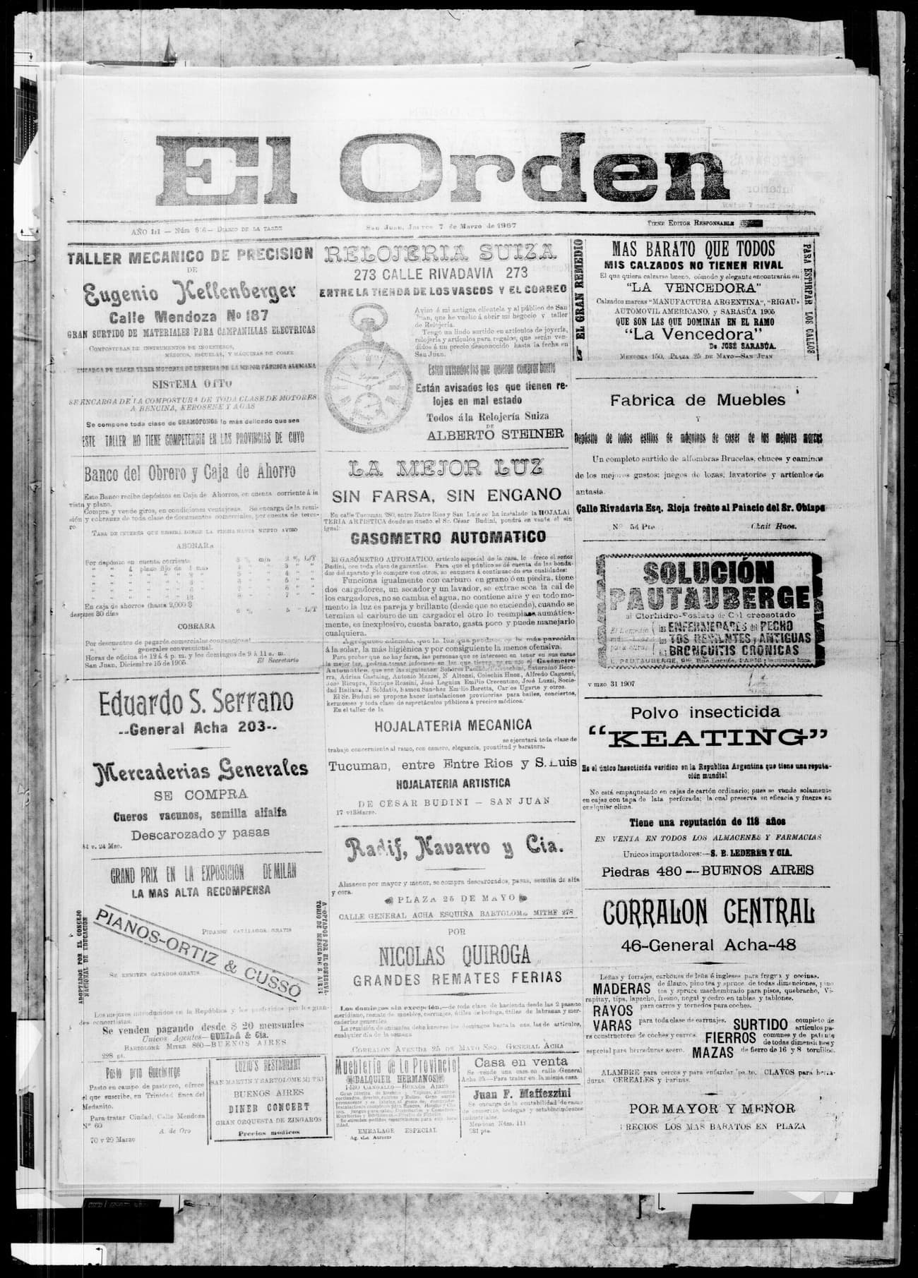 Portada · 7 de Marzo de 1907