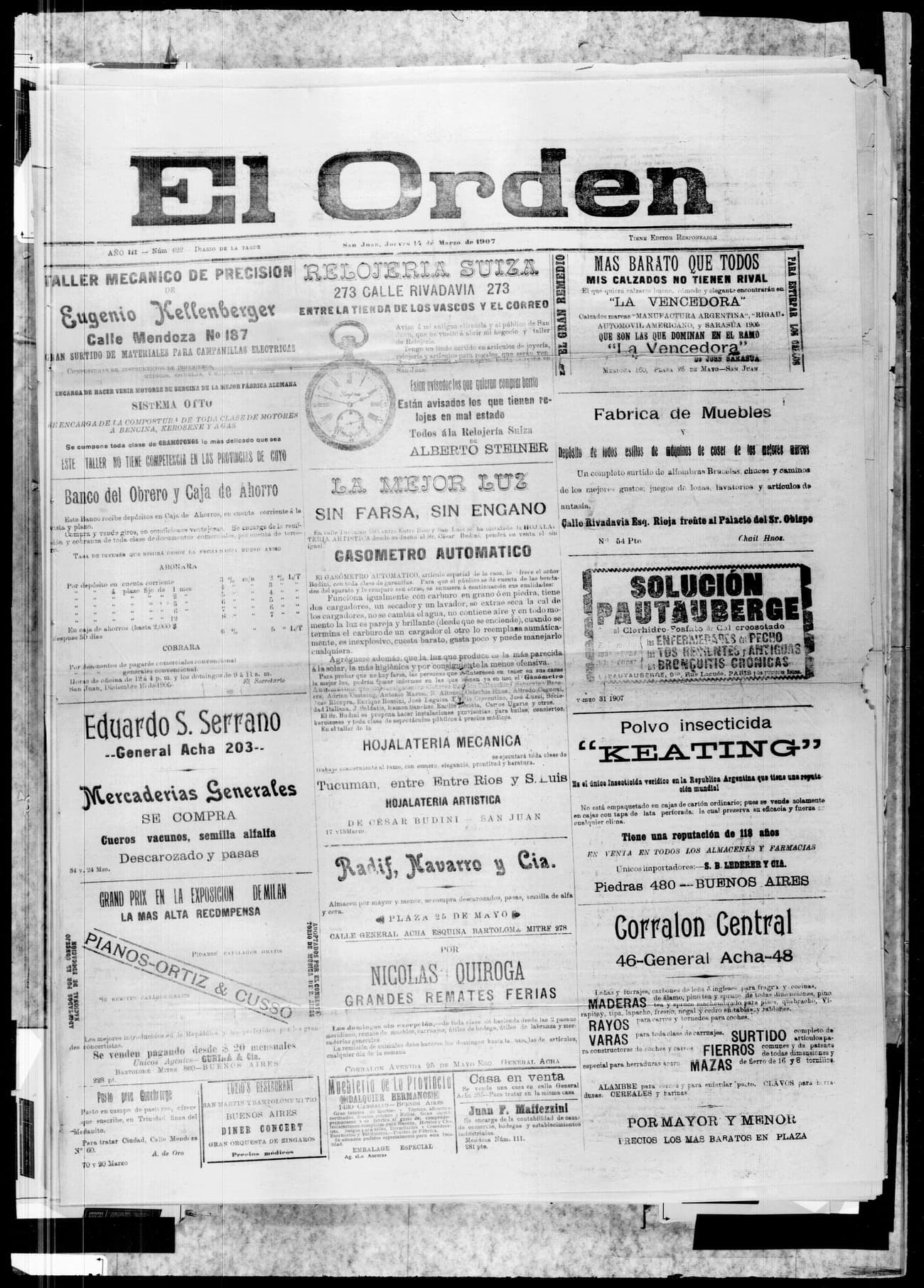 Portada · 14 de Marzo de 1907