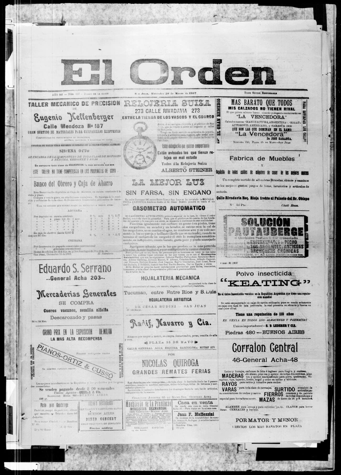 Portada · 20 de Marzo de 1907