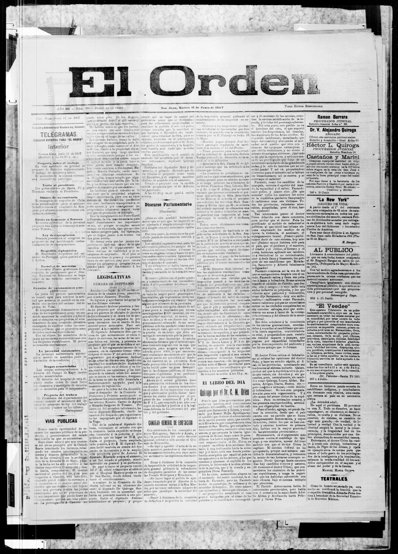 Portada · 11 de Junio de 1907