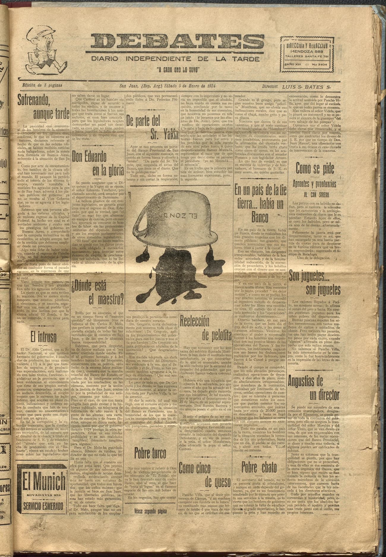 Portada · Diario Debates del 5 de enero de 1924