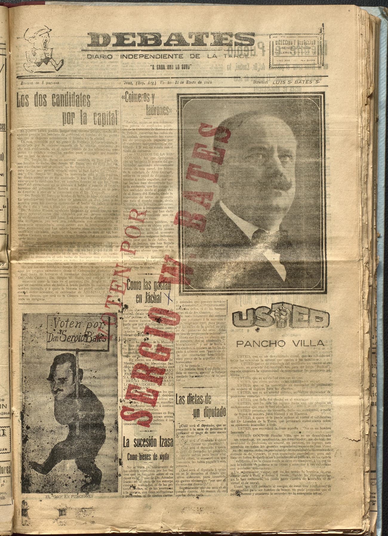 Portada · Diario Debates del 11 de enero de 1924