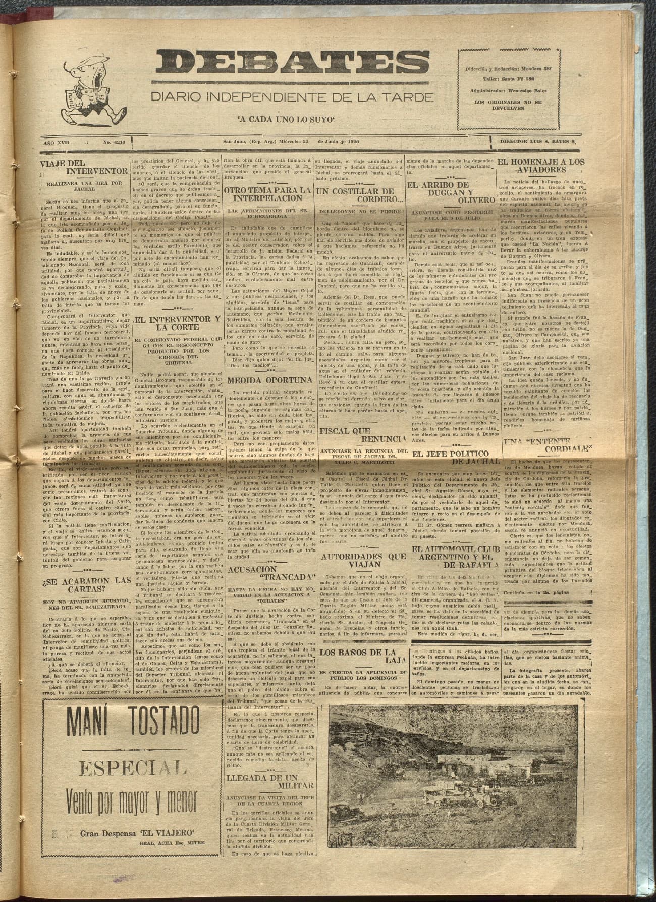 Portada · Diario Debates del 23 de junio de 1926