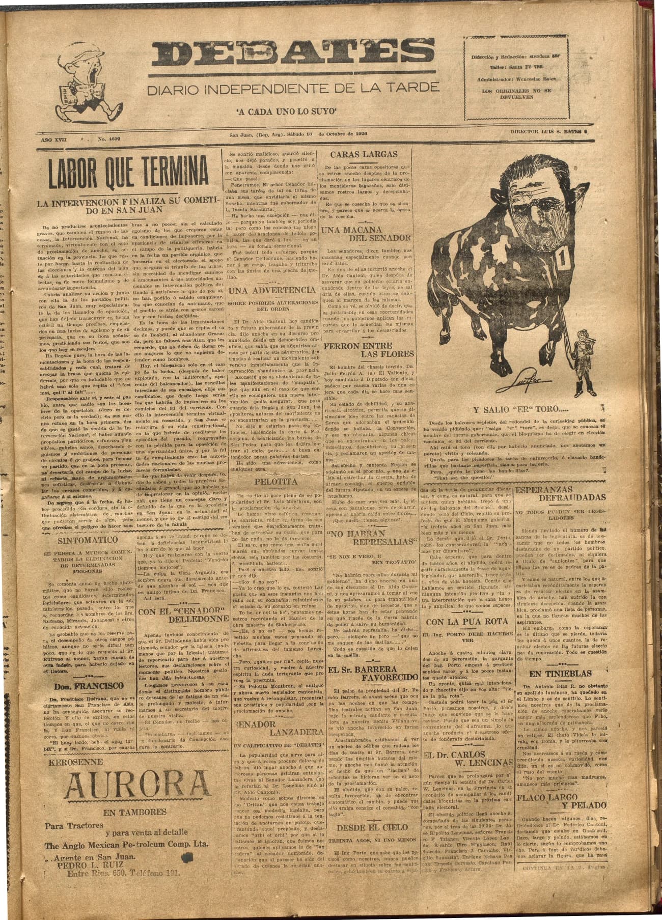 Portada · Diario Debates del 16 de octubre de 1926