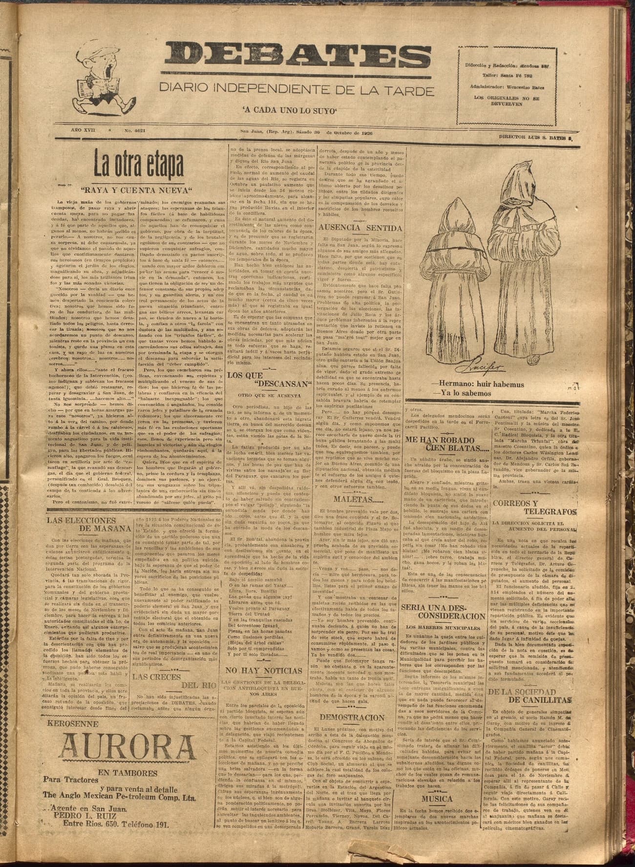 Portada · Diario Debates del 30 de octubre de 1926