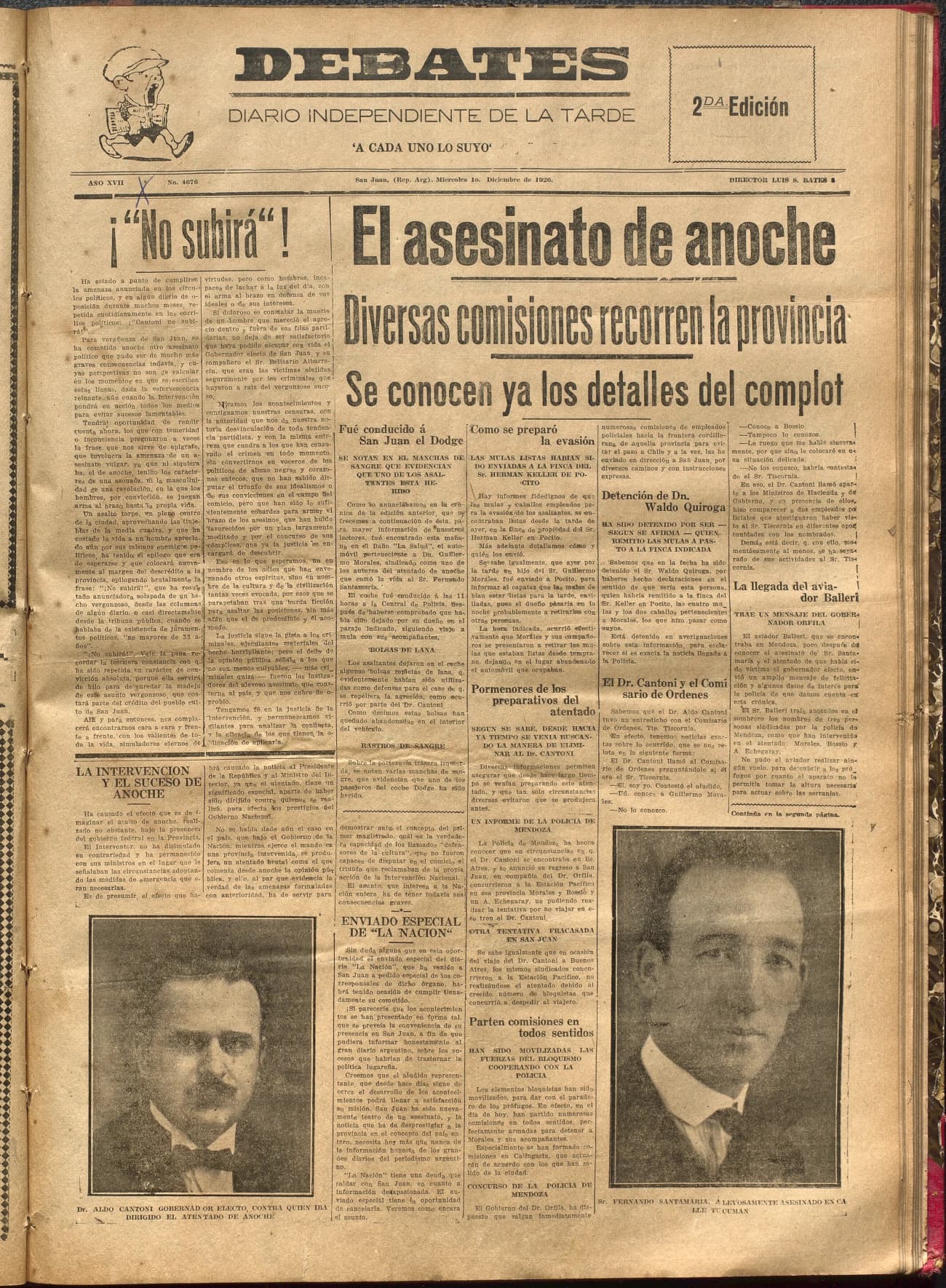 Portada · Diario Debates del 1 de diciembre de 1926