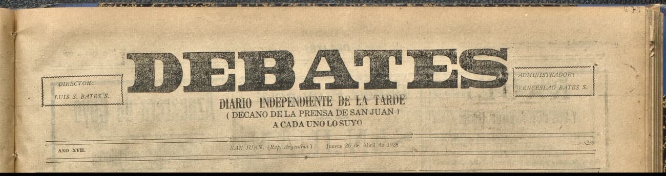 Portada · Diario Debates del 26 de abril de 1928