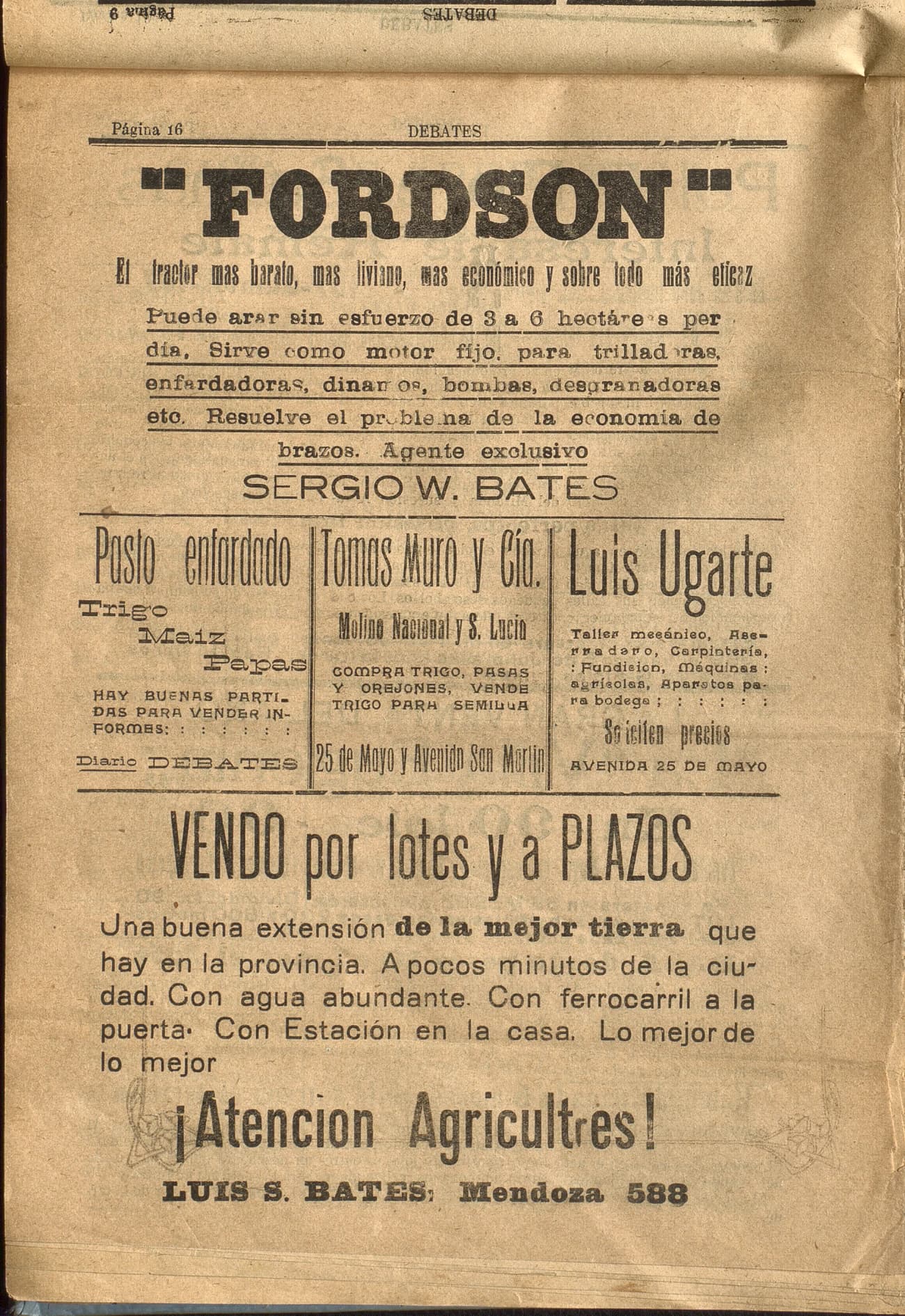 Portada · Diario Debates del 14 de junio de 1919