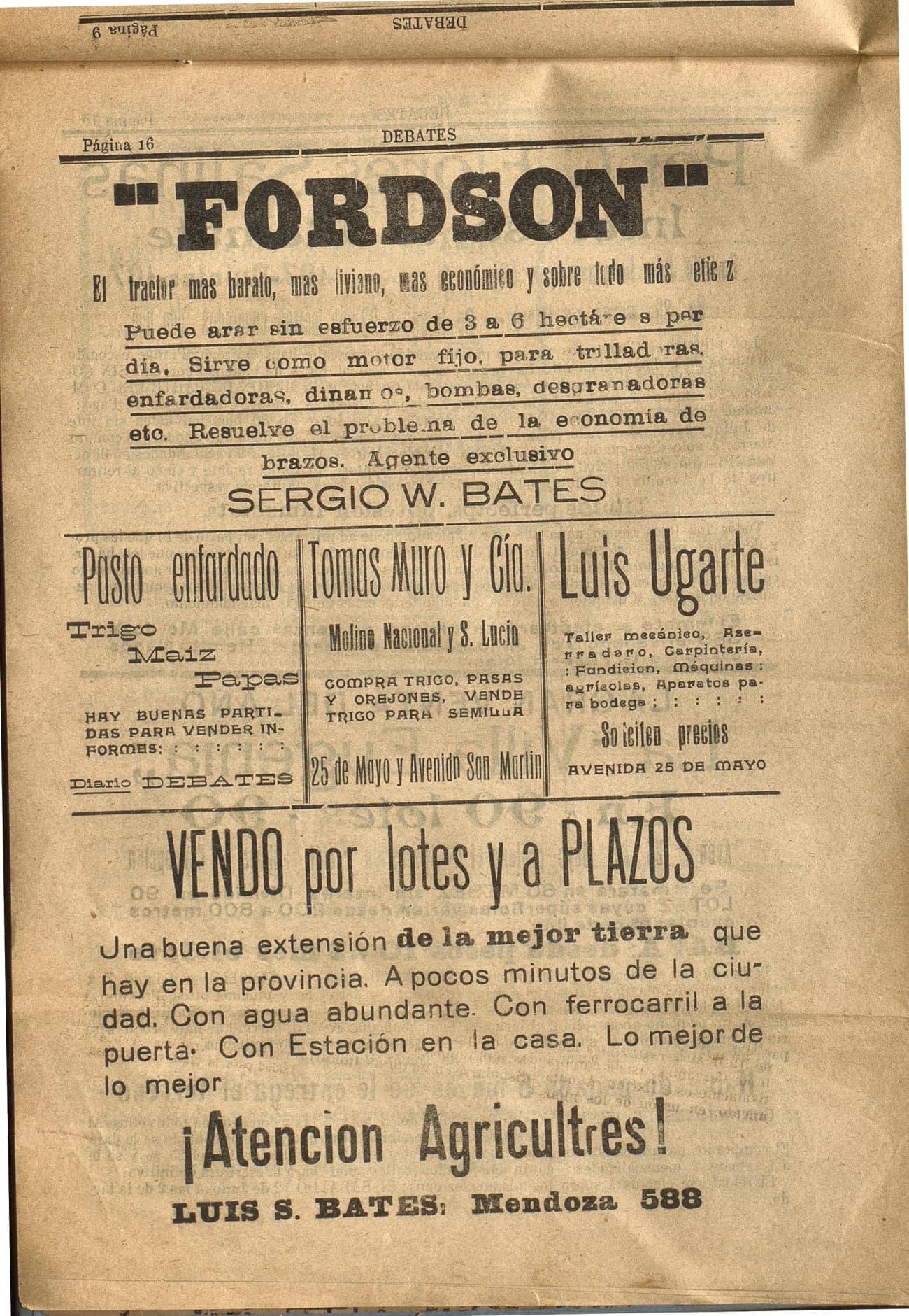 Portada · Diario Debates del 16 de junio de 1919