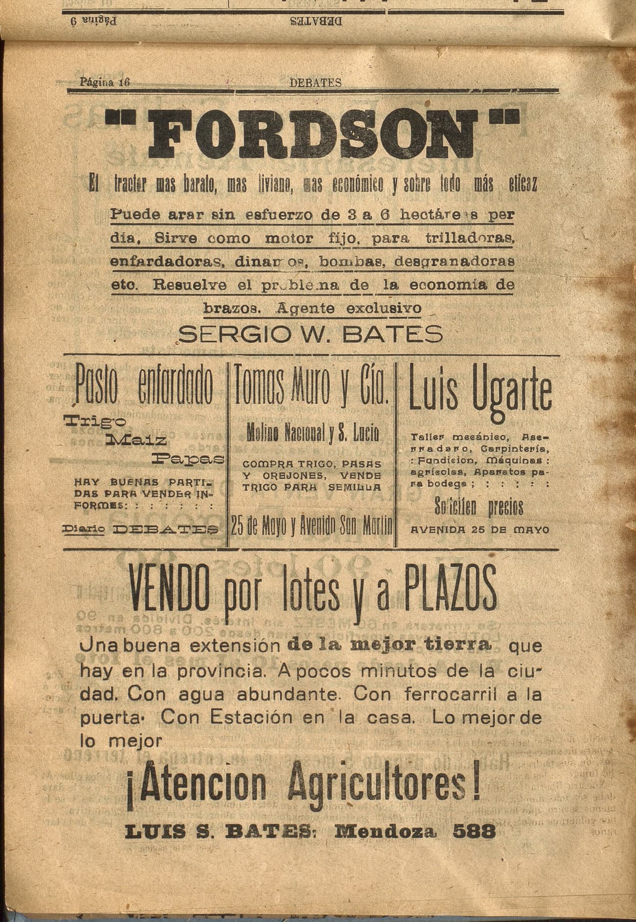 Portada · Diario Debates del 20 de junio de 1919