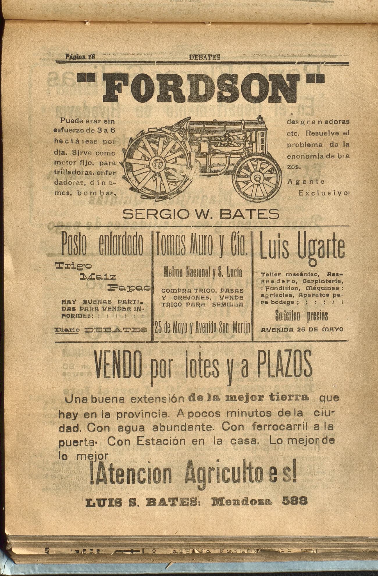 Portada · Diario Debates del 11 de julio de 1919