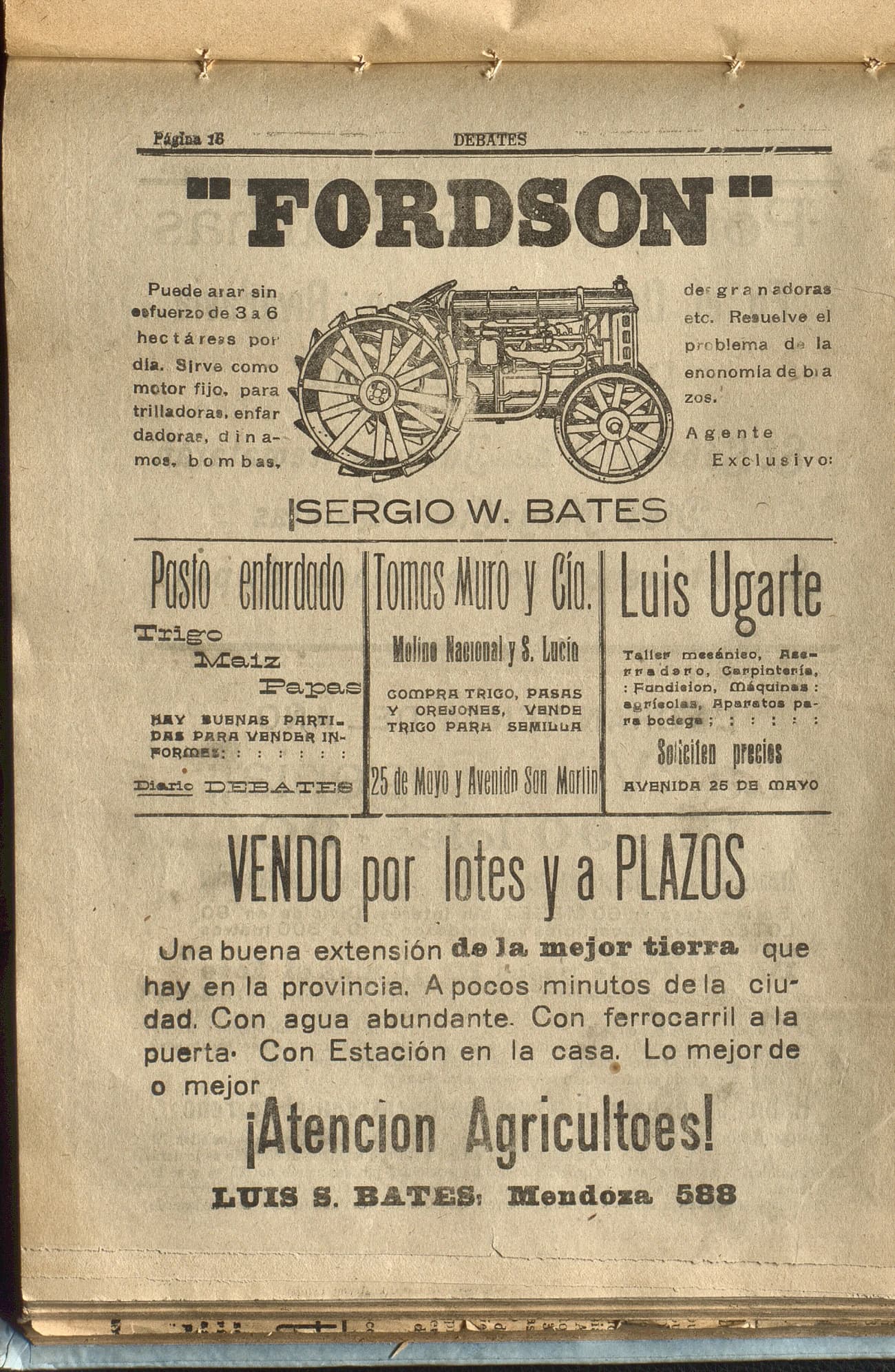 Portada · Diario Debates del 12 de julio de 1919