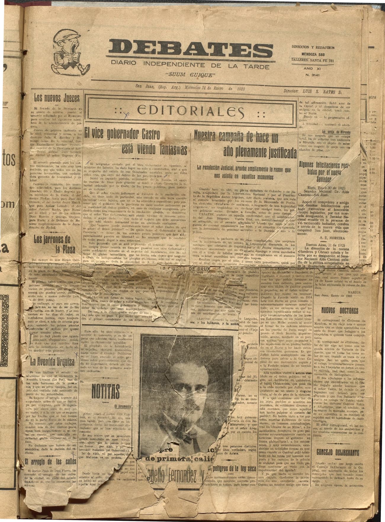 Portada · Diario Debates del 31 de enero de 1923