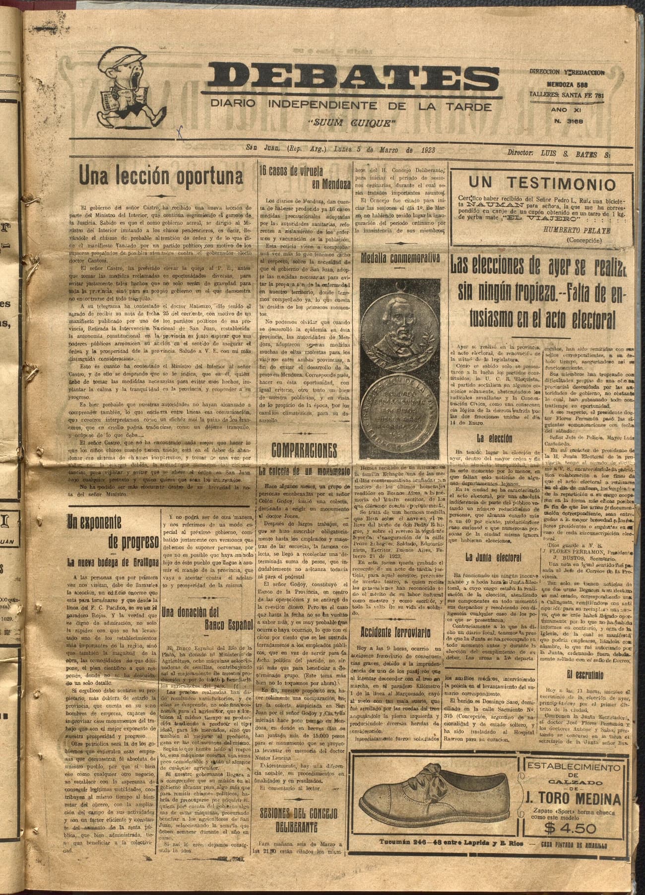 Portada · Diario Debates del 5 de marzo de 1923