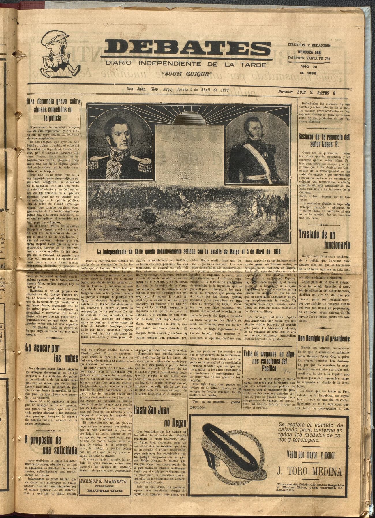 Portada · Diario Debates del 5 de abril de 1923