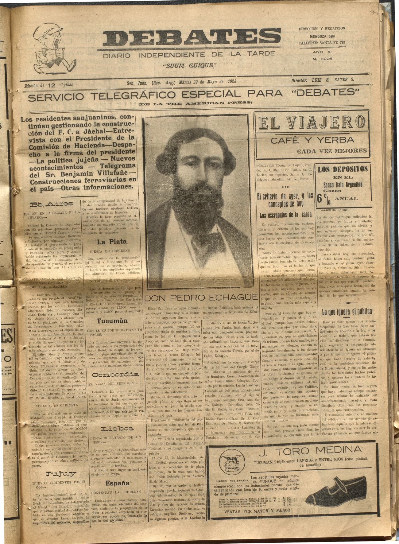 Portada · Diario Debates del 22 de mayo de 1923