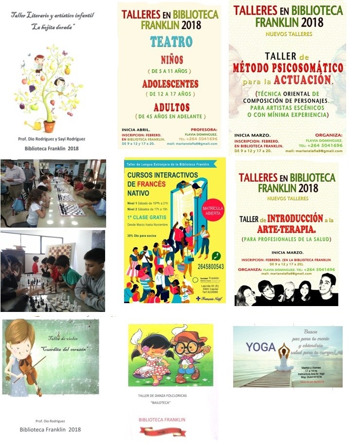 TALLERES 2018 EN BIBLIOTECA FRANKLIN