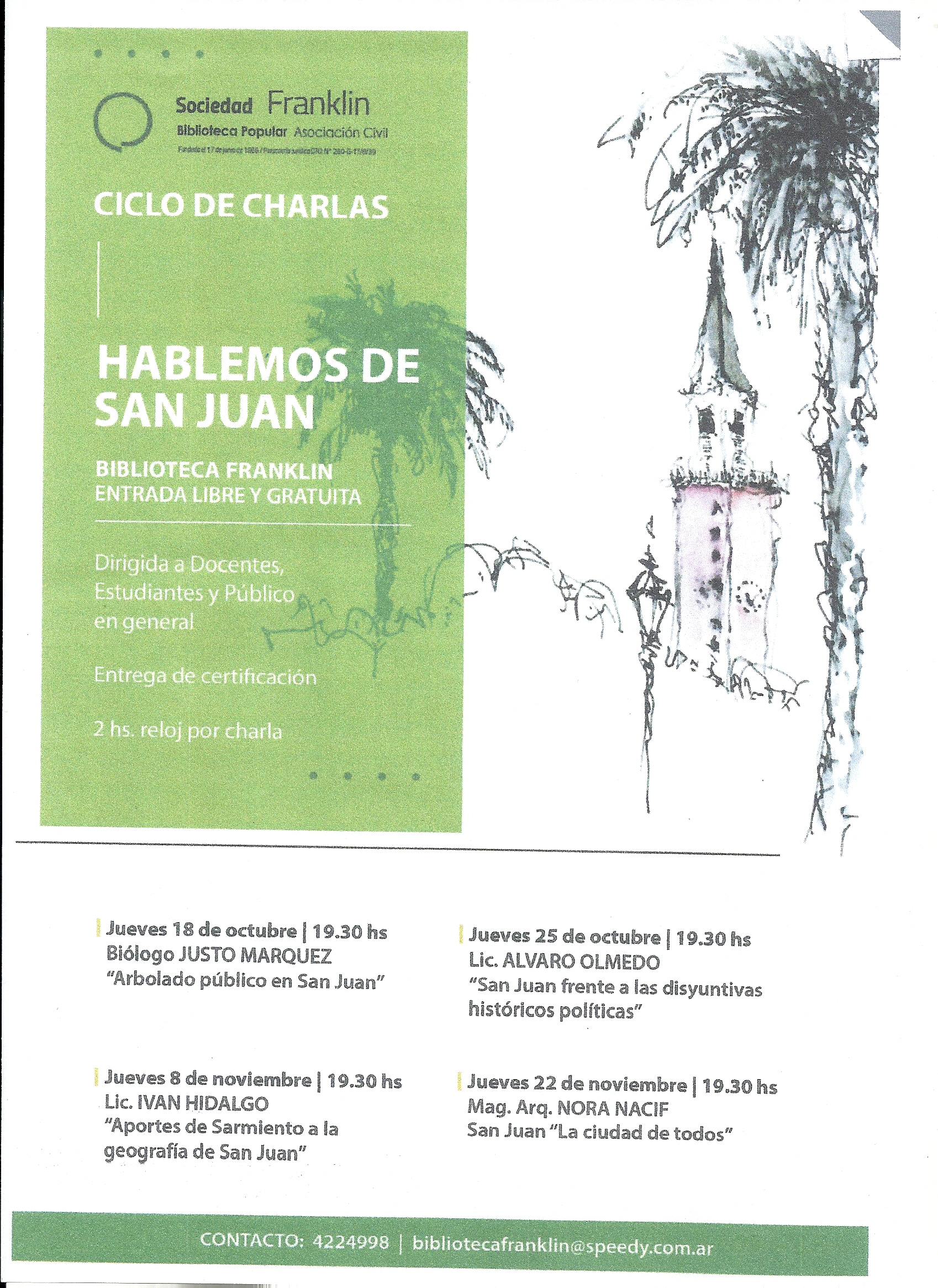 CICLO DE CHARLAS HABLEMOS DE SAN JUAN